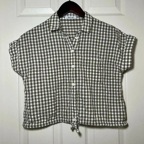 Madewell Seersucker Button Up Top - Picture 9 of 9